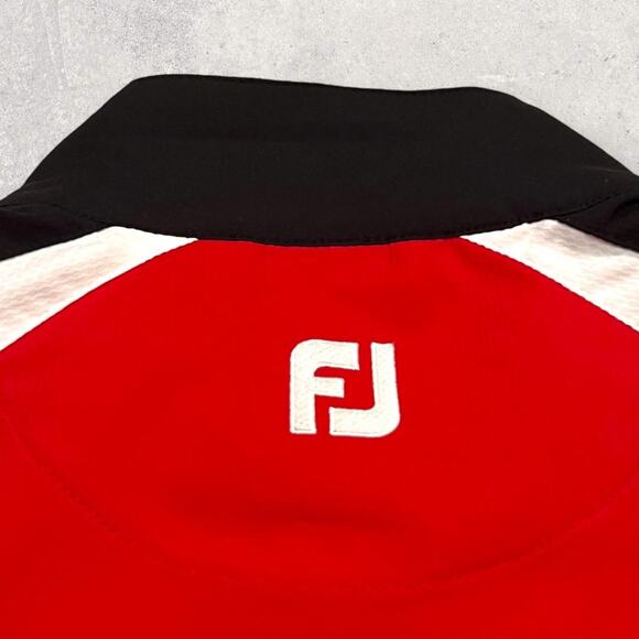 ★ FootJoy (FJ) Half Zip Red Pullover Windbreaker Shirt / Jacket ★ - Picture 5 of 7